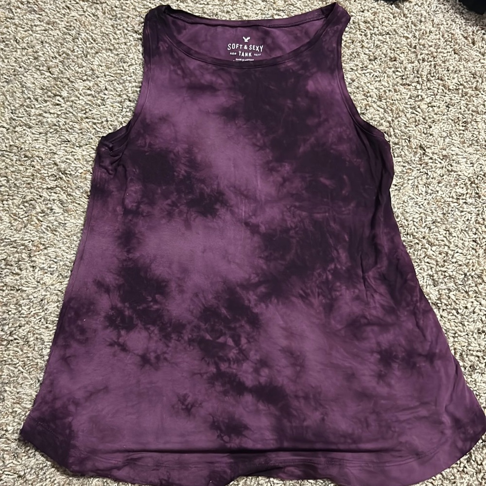 purple tye dye soft and sexy tank top